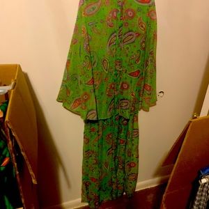 Robert David Morton green floral, vintage